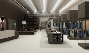 Example Store Design Fixtures - Men's suits