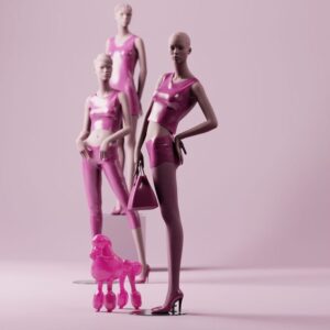 Barbie Pink Gendered Mannequins